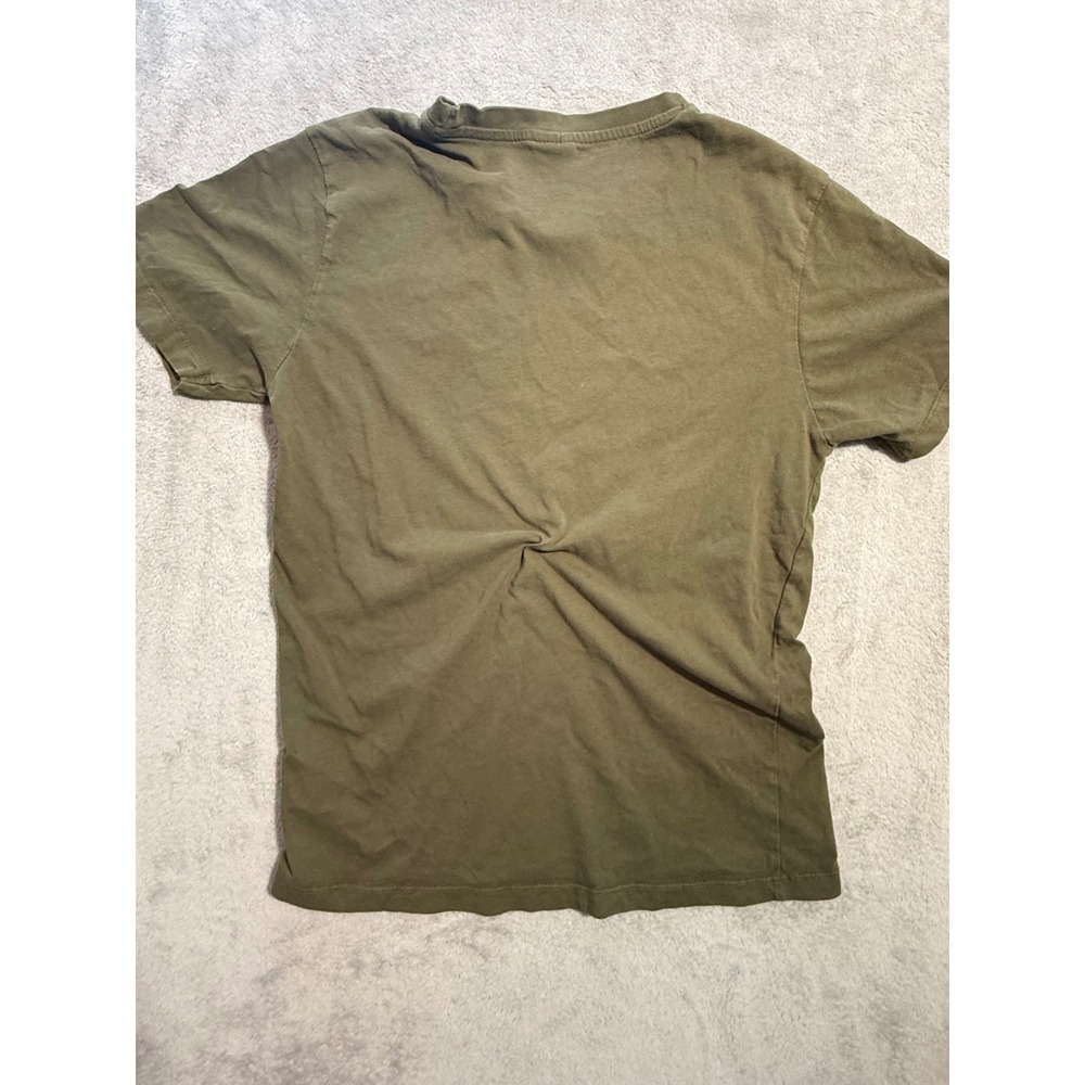 US Polo Assn Boys XS Olive Green Short Sleeve Crewneck T-Shirt Orange Logo - Picture 6 of 6